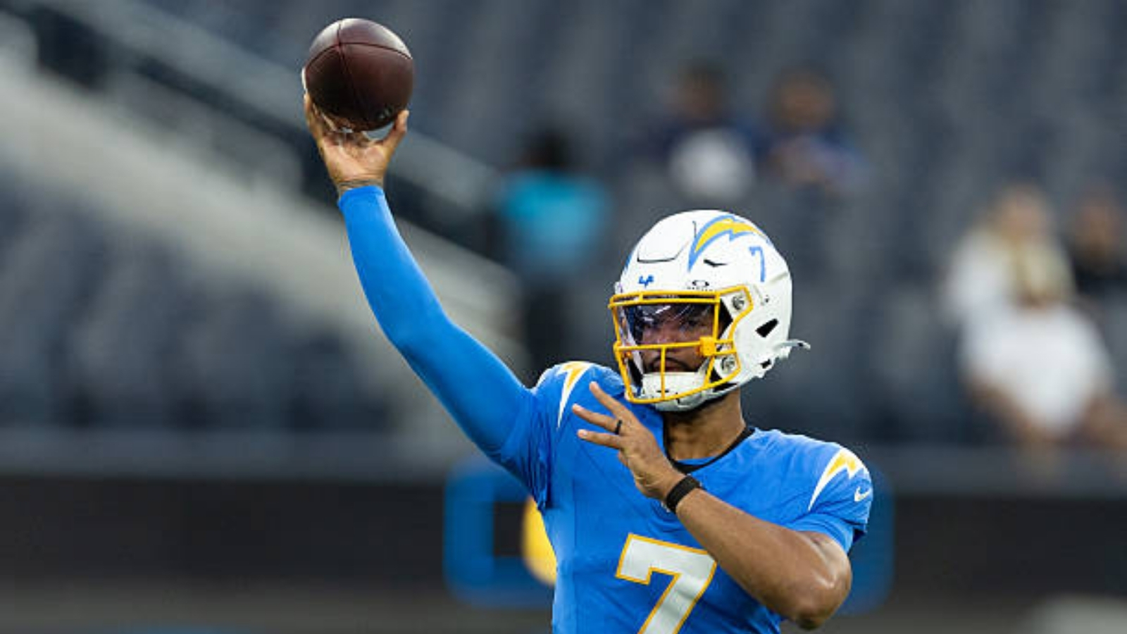 QB DJ Uiagalelei, Los Angeles Chargers. Foto: Getty Images.