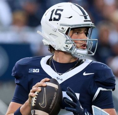 QB Drew Allar, Universidad de Penn State. Foto: Getty Images.