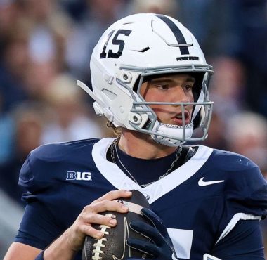 QB Drew Allar, Universidad de Penn State. Foto: Getty Images.
