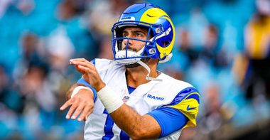 QB Jimmy Garoppolo con Los Angeles Rams en enero de 2026. Foto: Getty Images.