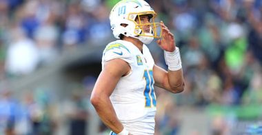 QB Justin Herbert, Los Angeles Chargers. Foto: Getty Images.