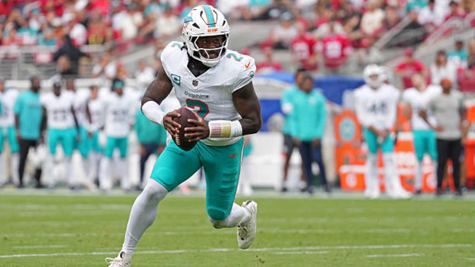 QB Malik Willis, Miami Dolphins. Foto: Getty Images.