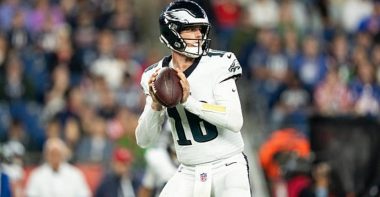 QB Tanner McKee, Philadelphia Eagles. Foto: Getty Images.
