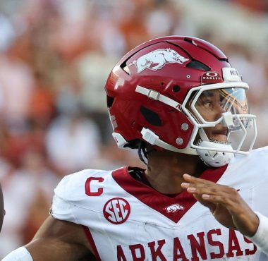 QB Taylen Green, Universidad de Arkansas. Foto: Getty Images.