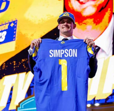 QB Ty Simpson, Los Angeles Rams. Foto: Getty Images.