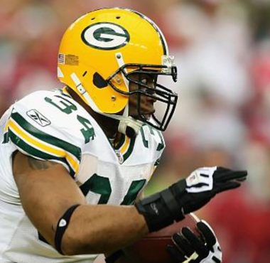 RB Ahman Green con los Green Bay Packers en 2010. Foto: Getty Images.