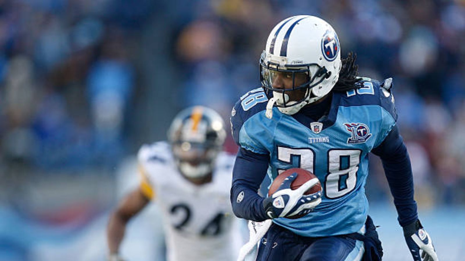RB Chris Johnson con los Tennessee Titans en 2008. Foto: Getty Images. 