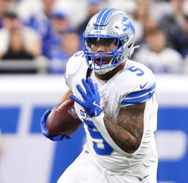 RB David Montgomery con los Detroit Lions. Foto: Getty Images.