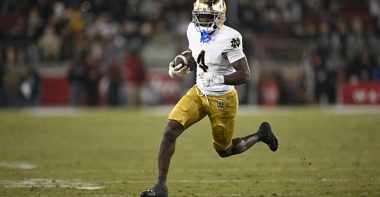 RB Jeremiyah Love, Universidad de Notre Dame. Foto: Getty Images.