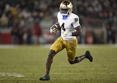 RB Jeremiyah Love, Universidad de Notre Dame. Foto: Getty Images.