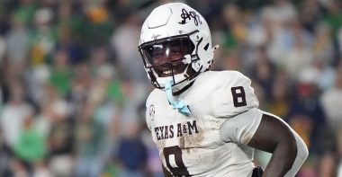 RB Le'Veon Moss con la Universidad de Texas A&M. Foto: Getty Images.