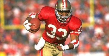 RB Roger Craig con los San Francisco 49ers en diciembre de 1989. Foto: Getty Images.