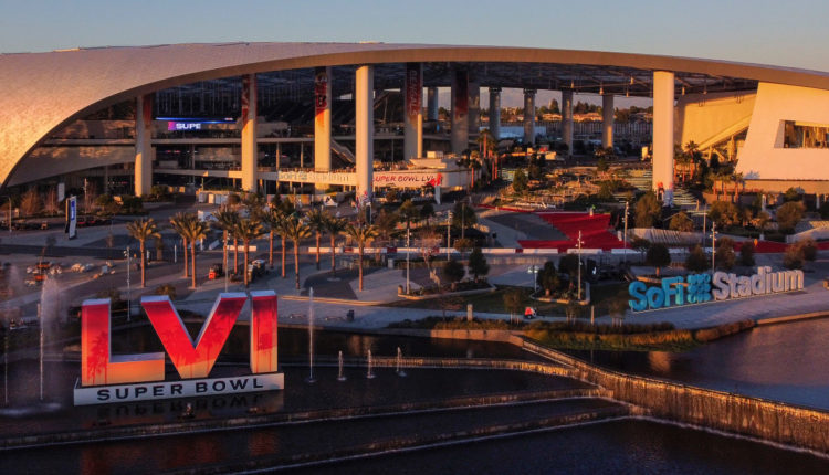 Super Bowl LVI en el SoFi Stadium, Inglewood, California, 2022.