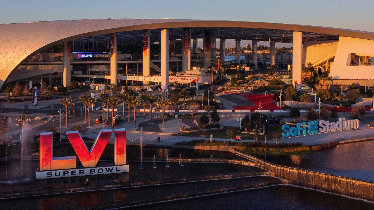 Super Bowl LVI en el SoFi Stadium, Inglewood, California, 2022.