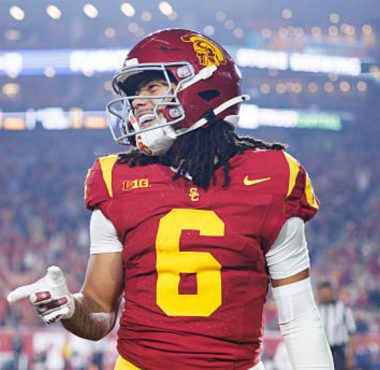 WR Makai Lemon, Universidad de USC. Foto: Getty Images.