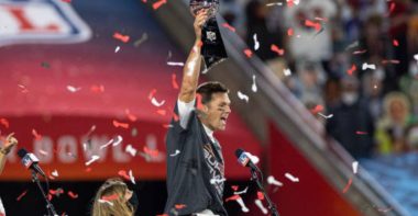 QB Tom Brady con los Tampa Bay Buccaneers en el Super Bowl LV. Foto: Getty Images