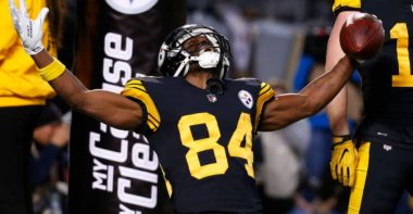 WR Antonio Brown con los Pittsburgh Steelers en 2018. Foto: Getty Images.