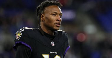 WR DeAndre Hopkins con los Baltimore Ravens en diciembre 2025, Foto: Getty Images.
