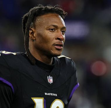 WR DeAndre Hopkins con los Baltimore Ravens en diciembre 2025, Foto: Getty Images.
