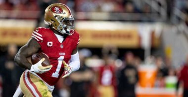 WR Deebo Samuel con los San Francisco 49ers en 2024. Foto: Getty Images.