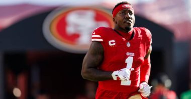 WR Deebo Samuel con los San Francisco 49ers en 2024. Foto: Getty Images.