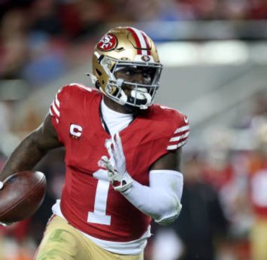 WR Deebo Samuel con los San Francisco 49ers en 2024. Foto: Getty Images.