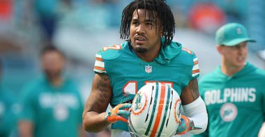 WR Jaylen Waddle con los Miami Dolphins. Foto: Getty Images.