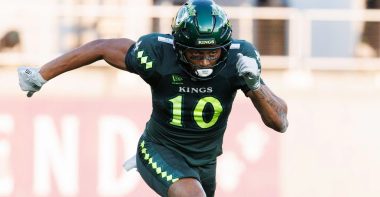 WR Kaden Prather con los Louisville Kings,. Foto: Getty Images.