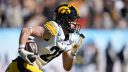 WR Kaden Wetjen, Universidad de Iowa. Foto: Getty Images.