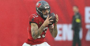 WR Mike Evans, con los Tampa Bay Buccaneers. Foto: Getty Images.