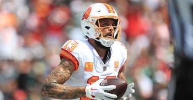 WR Mike Evans con los Tampa Bay Buccaneers. Foto: Getty Images.