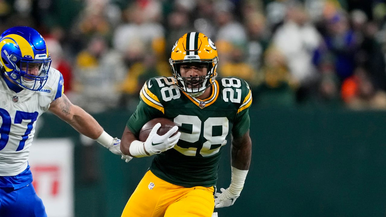 A.J. Dillon, RB de los Green Bay Packers.