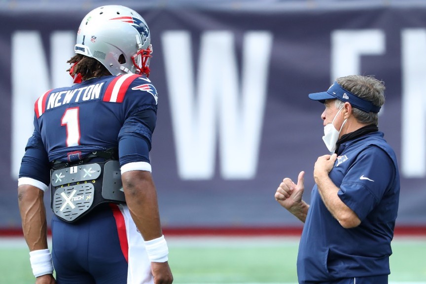 Cam Newton Bill Belichick Patriots