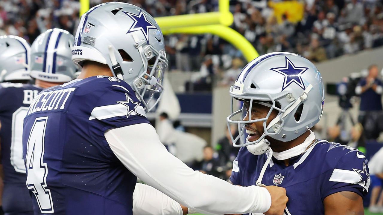 QB Dak Prescott (izquierda) y WR Brandin Cooks (Derecha), Dallas Cowboys