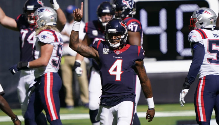 QB Deshaun Watson en su etapa con los Houston Texans