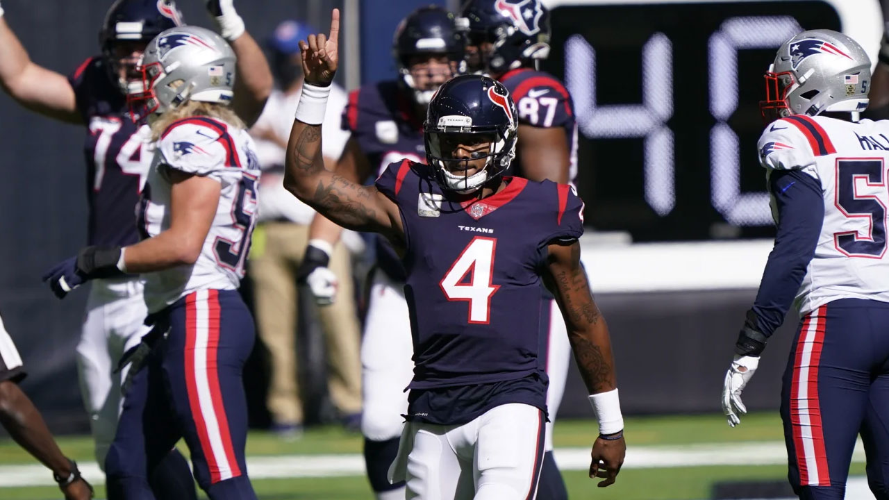 QB Deshaun Watson en su etapa con los Houston Texans