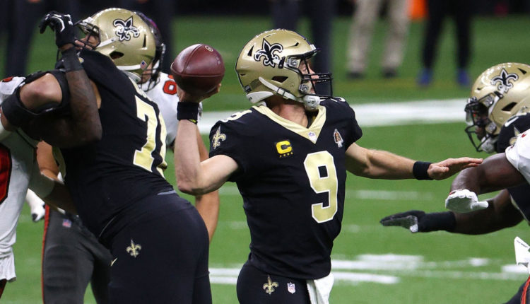 QB Drew Brees con los New Orleans Saints