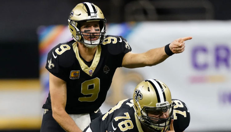 ex QB Drew Brees con los New Orleans Saints