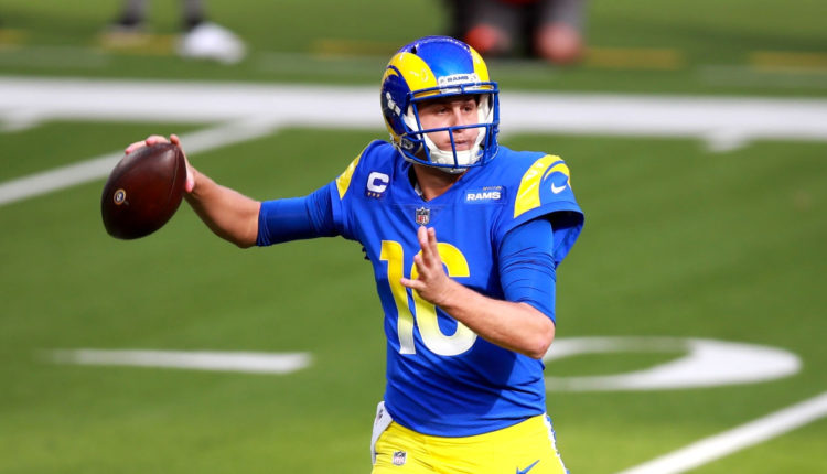 QB Jared Goff en su etapa con Los Angeles Rams.