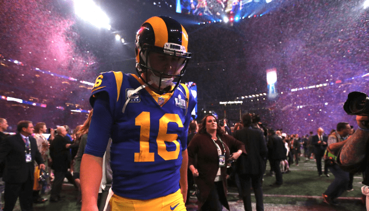 QB Jared Goff con los Rams en el Super Bowl LIII