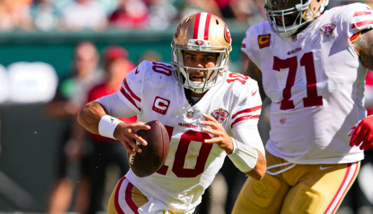 Jimmy Garoppolo, QB de los San Francisco 49ers.