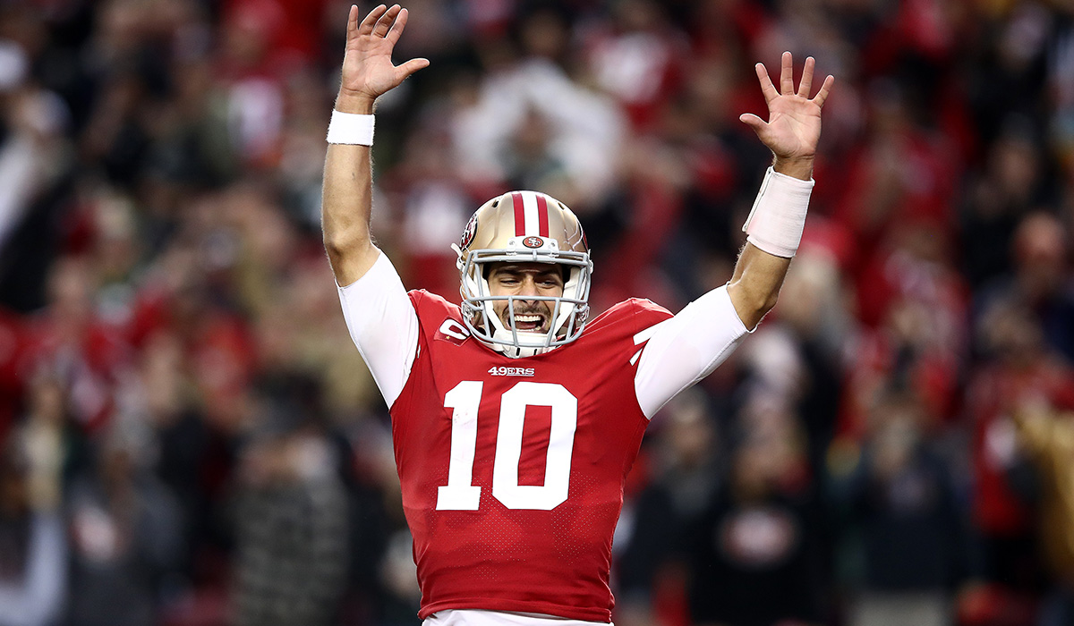 QB Jimmy Garoppolo, San Francisco 49ers. Foto de Getty Images.