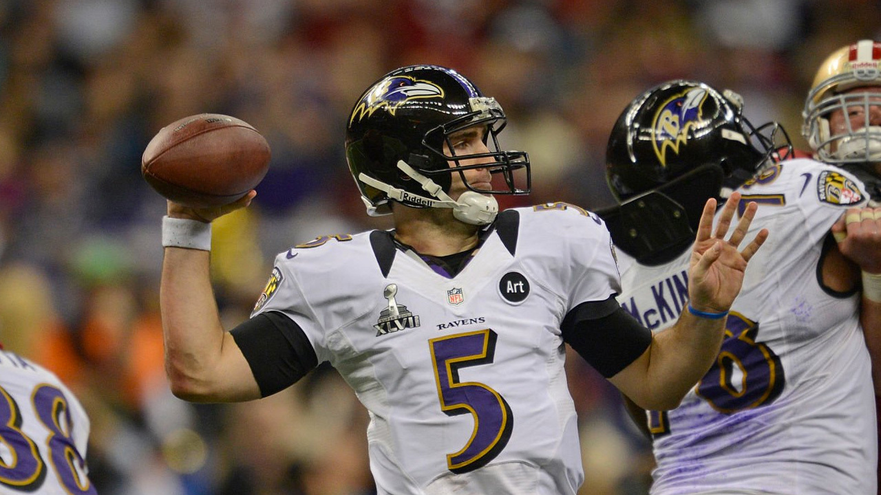 QB Joe Flacco con los Baltimore Ravens, Super Bowl XLII