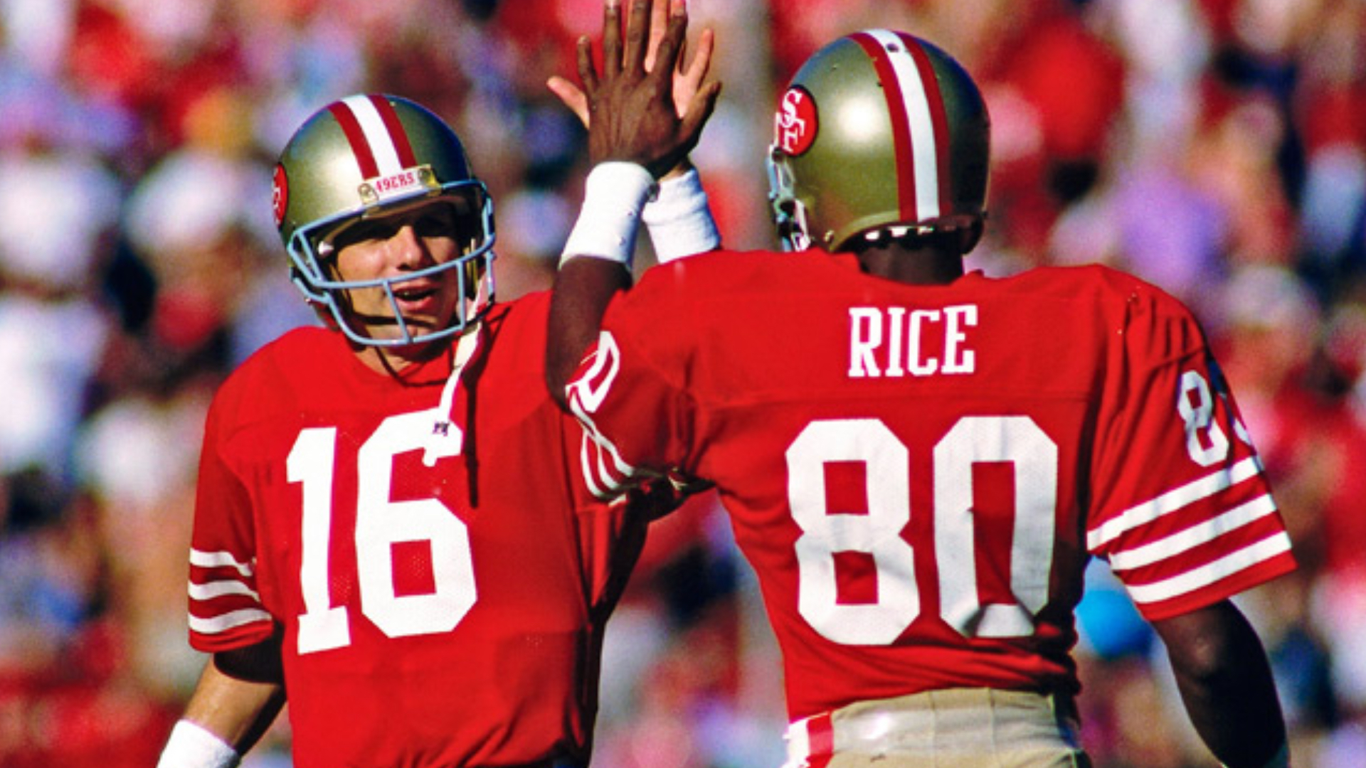 QB Joe Montana y WR Jerry Rice, San Francisco 49ers
