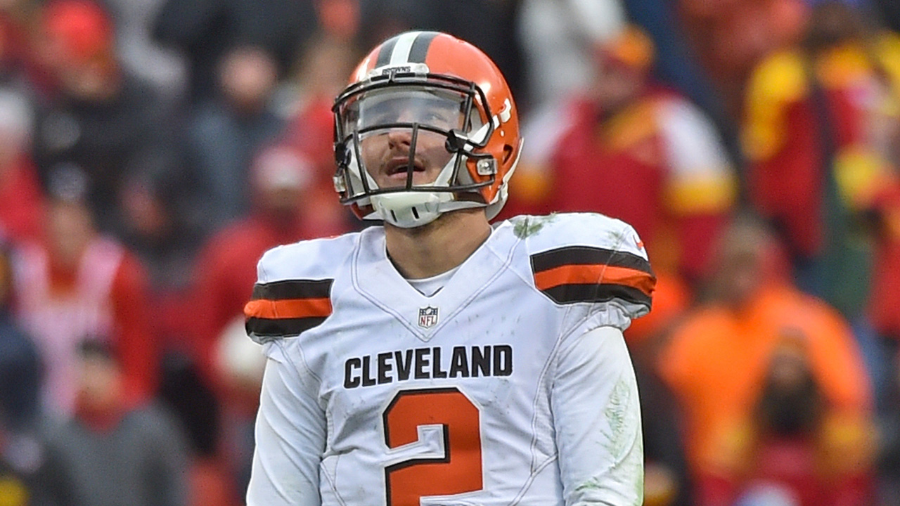 QB Johnny Manziel en su etapa con los Cleveland Browns