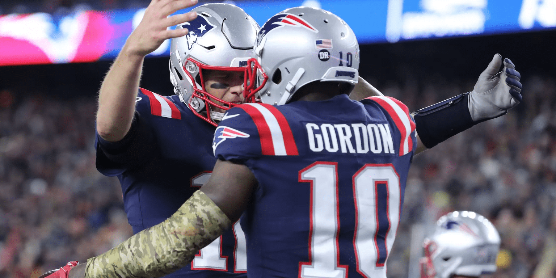 WR Josh Gordon con los Patriots en 2018