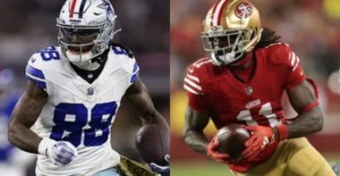 WR CeeDee Lamb (izquierda), WR Brandon Aiyuk (derecha)