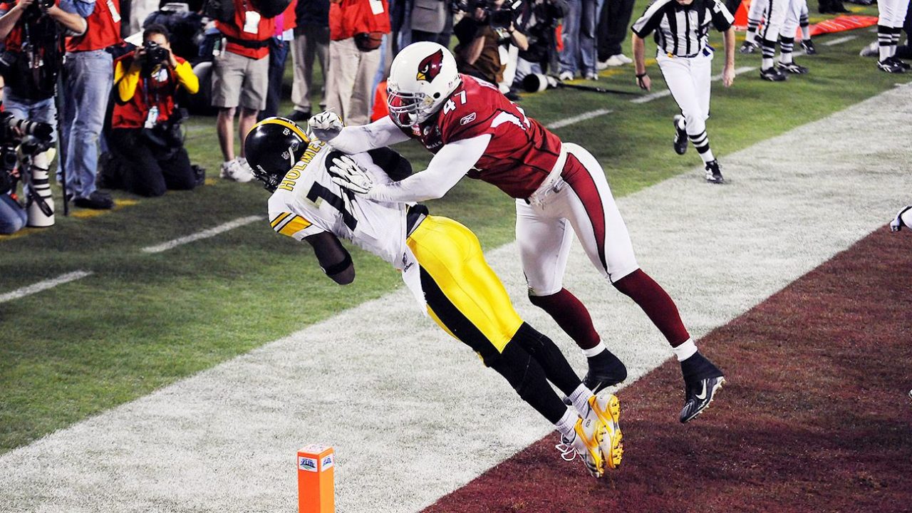 WR Santonio Holmes (#10) en el Super Bowl XLIII. Foto: Getty Images.