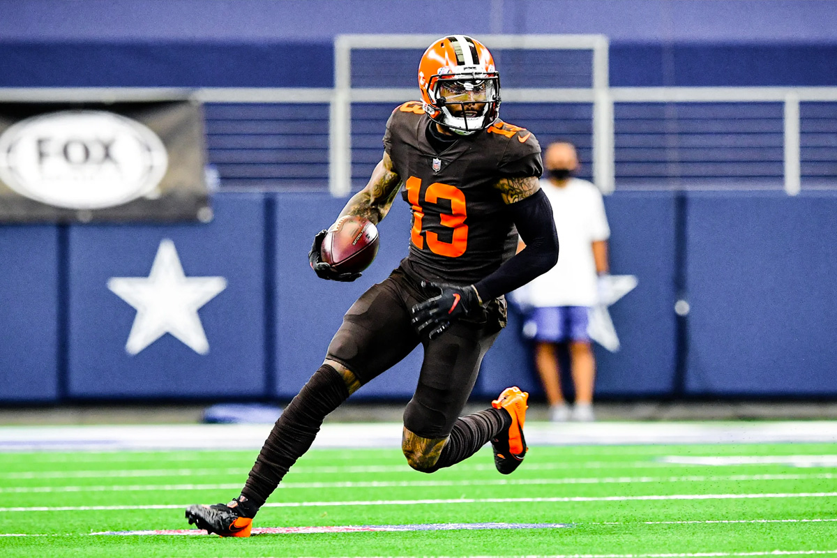 WR Odell Beckham Jr. con los Cleveland Browns