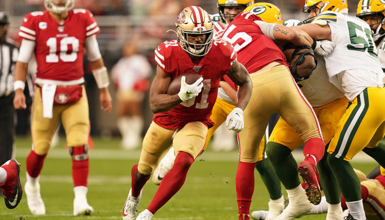 RB Raheem Mostert de los 49ers. Foto de Getty Images